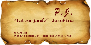 Platzerjanó Jozefina névjegykártya